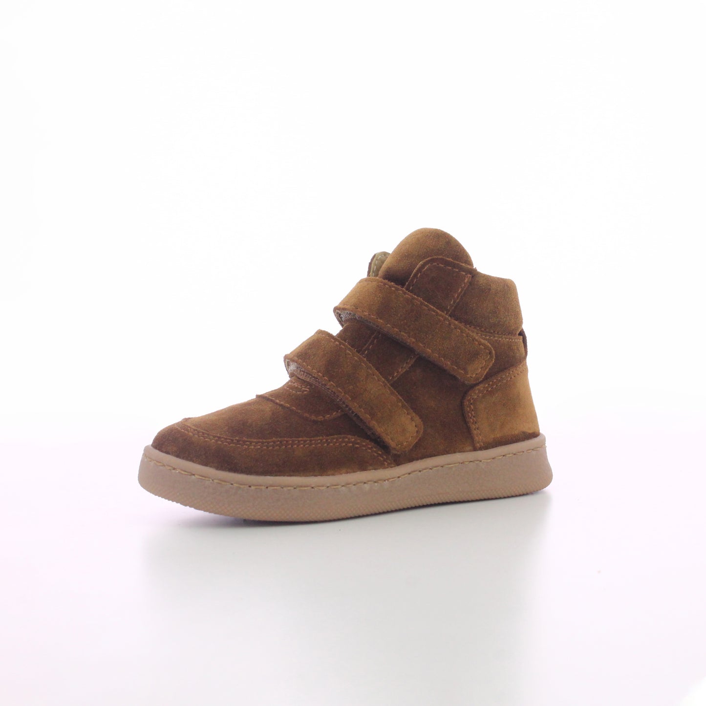 BASKET MONTANTE DAIM CAMEL A SCRATCH ENFANT